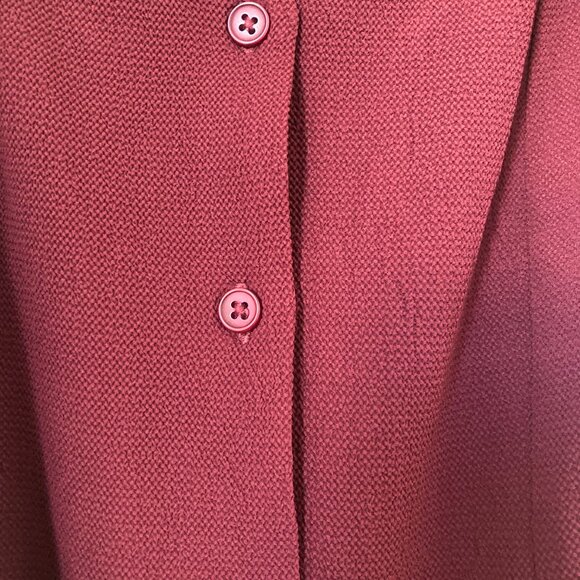 ASOS DESIGN button through midi tee dress with tie back in cherry red, Size 6 - Picture 2 of 4